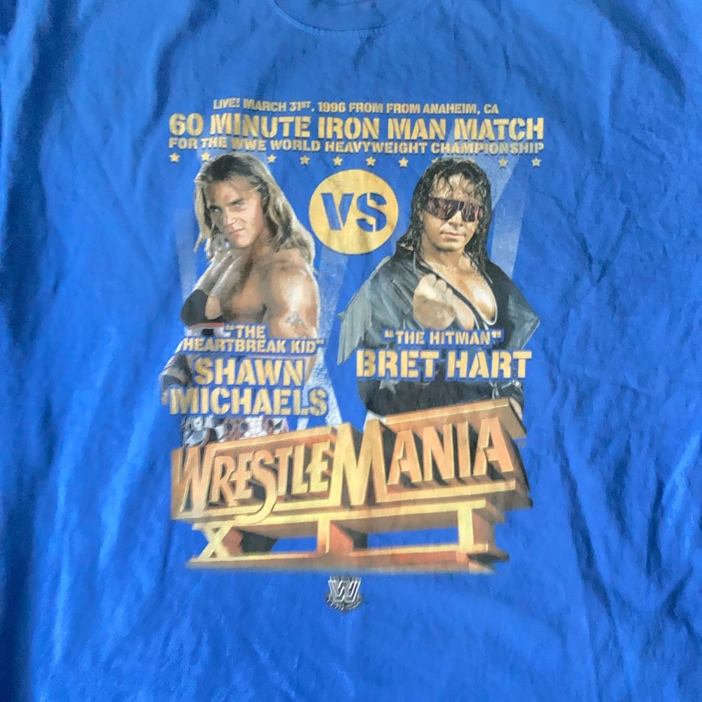 Fruit of the Loom Blue WrestleMania Graphic Tee